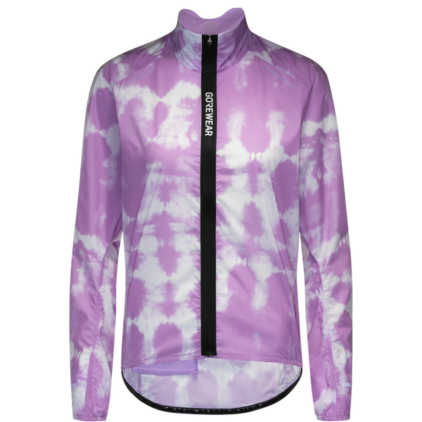gore wear SPINSHIFT Shibori Windbreaker Womens Scrub Purple/White