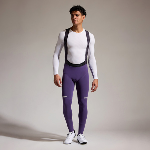 Gore Wear SPINSHIFT Thermo Bib Tights+ Mens Purple Indigo