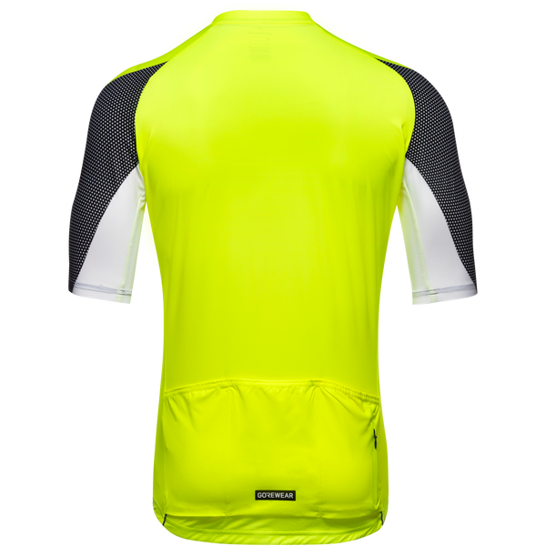 Gore Wear Spirit Triangles Jersey Mens Neon Yellow/White