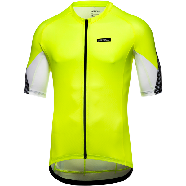 Gore Wear Spirit Triangles Jersey Mens Neon Yellow/White