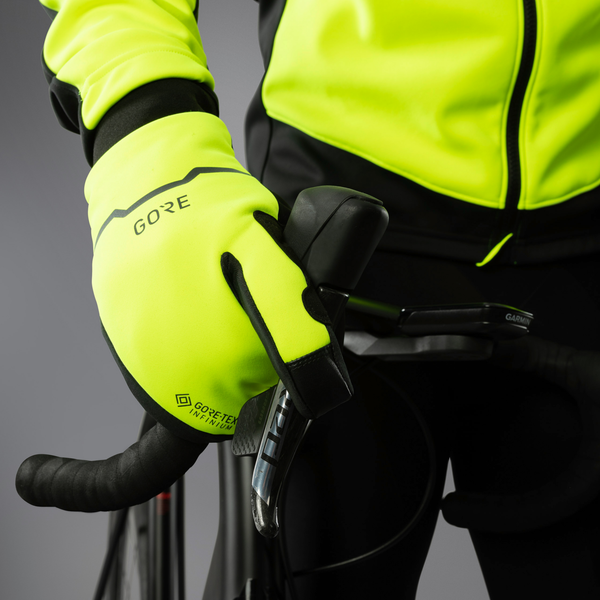 Gore Wear WINDSTOPPER® Thermo Split Gloves Black/Neon Yellow