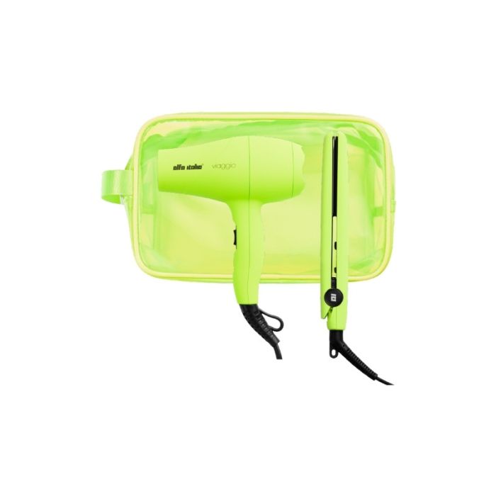gorgeous Alfa Italia Viaggio Travel Styling Kit - Neon Yellow