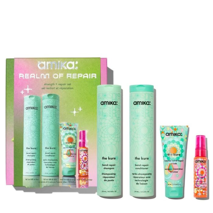 gorgeous amika Realm Of Repair Strength + Repair Routine Set (Worth £93.75 )