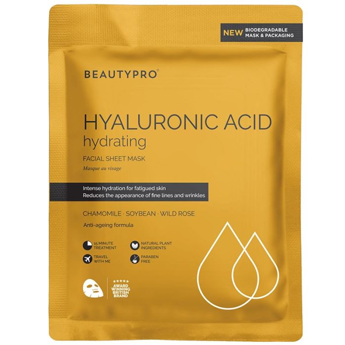 gorgeous BEAUTYPRO HYALURONIC Hydrating Face Sheet Mask 22ml