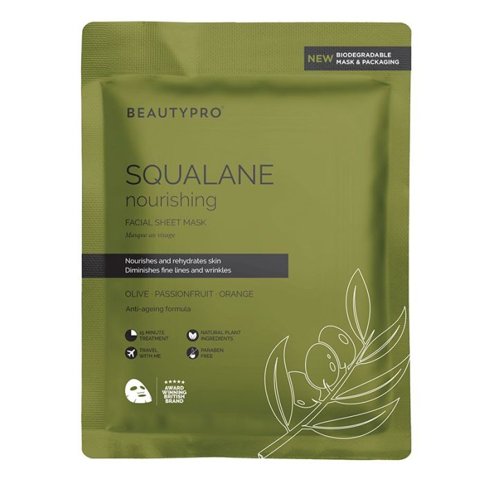 gorgeous BEAUTYPRO SQUALANE Nourishing Face Sheet Mask 23ml