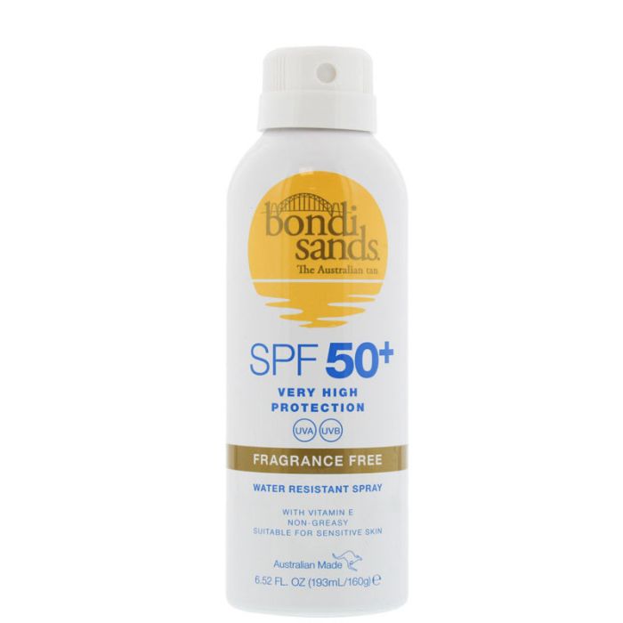 gorgeous Bondi Sands Aerosol Mist Spray Fragrance Free SPF 50 200ml