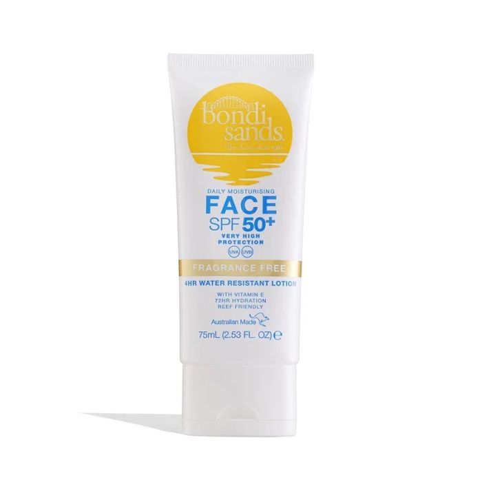 gorgeous Bondi Sands SPF50+ Fragrance Free Face Sunscreen Lotion 75ml