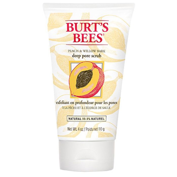 gorgeous Burt's Bees Peach & Willow Bark Deep Pore Scrub 110g