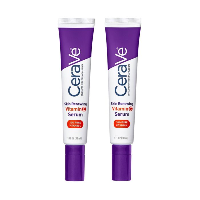 gorgeous CeraVe Renewing 10% Pure Vitamin C Serum with Ceramides for Brighter & Smoother Skin 30ml Double