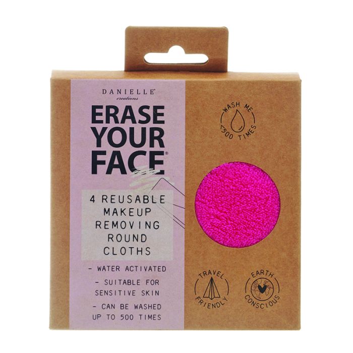 gorgeous Danielle Eco Circular Makeup Removing Face Pads 4 Pack -Pink