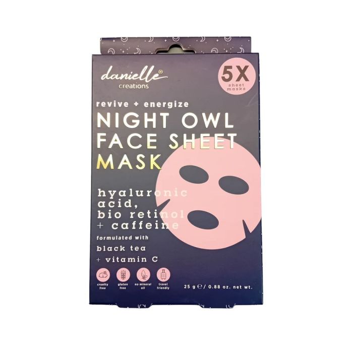 gorgeous Danielle - Night Owl Pack Of Five Face Sheet Masks