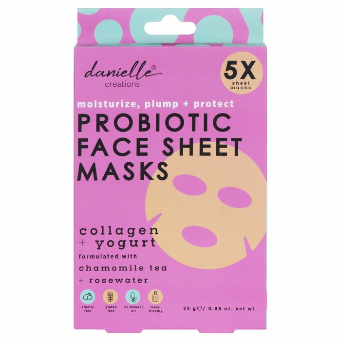 gorgeous Danielle - Probiotic Pack Of Five Sheet Face Masks
