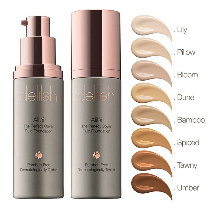 gorgeous delilah Cosmetics Alibi The Perfect Cover Fluid Foundation - Various Shades Available