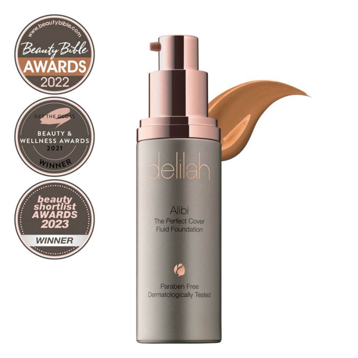 gorgeous delilah Cosmetics Alibi The Perfect Cover Fluid Foundation - Tawny