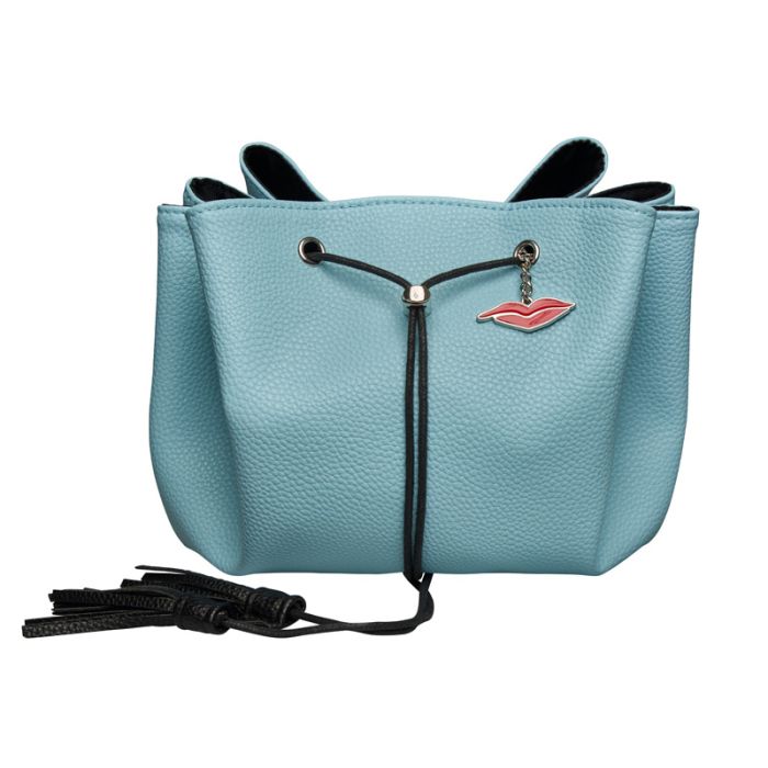 gorgeous Donna May London Lay Flat Faux Leather Makeup Bag Sea Breeze