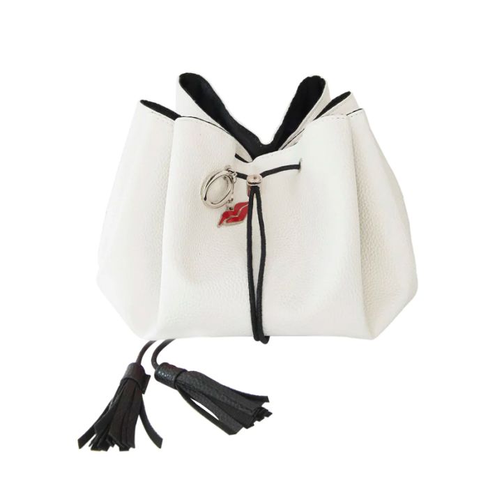 gorgeous Donna May London Lay Flat Faux Leather Makeup Bag Porcelain