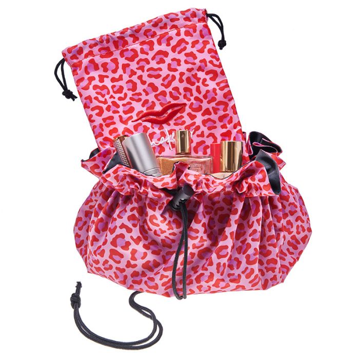 gorgeous Donna May London Lay Flat Washable Collection Red & Pink Leopard