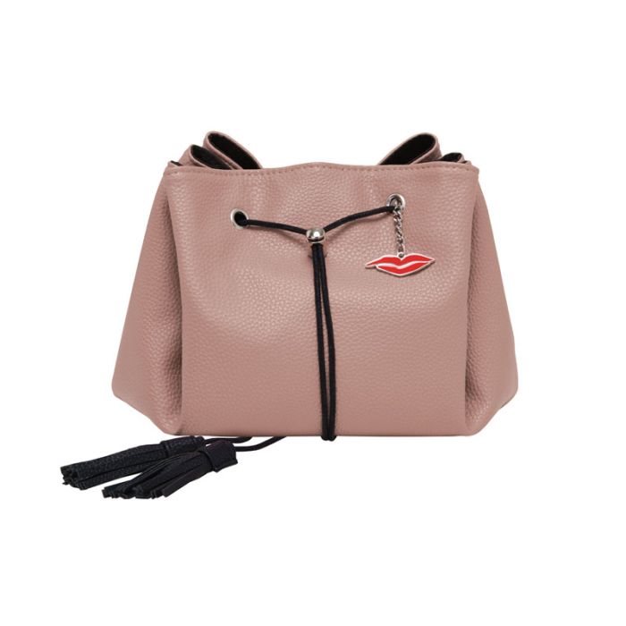 gorgeous Donna May London Nude Pink Swan Faux Leather Lay Flat Makeup Bag