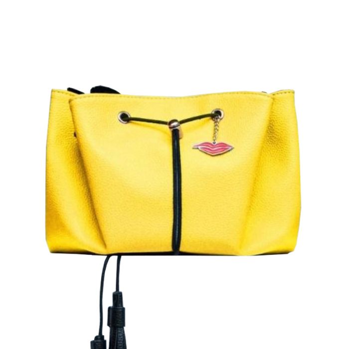 gorgeous Donna May Sunshine Yellow Faux Leather Lay Flat Makeup Bag