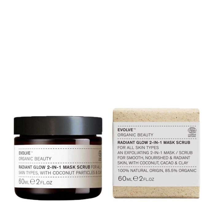 gorgeous Evolve Beauty Radiant Glow 2-in-1 Mask Scrub 60ml