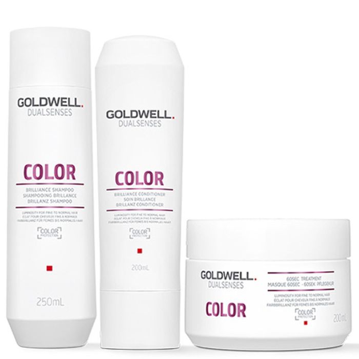 gorgeous Goldwell Dual Senses Color Brilliance Shampoo 250ml Conditioner 60 Second Treatment 200ml Pack