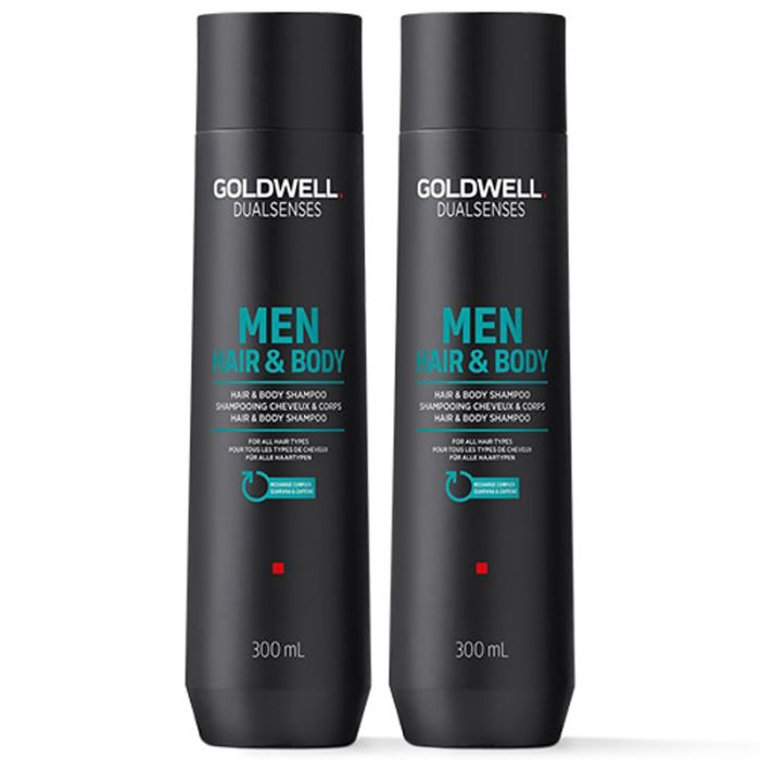 gorgeous Goldwell Dual Senses Men Hair & Body Shampoo 300ml Double