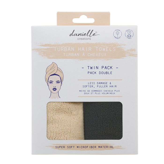 gorgeous Danielle Turban Hair Towels - 2 Pack