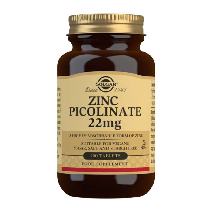 gorgeous Solgar Zinc Picolinate 22 mg 100 Tablets
