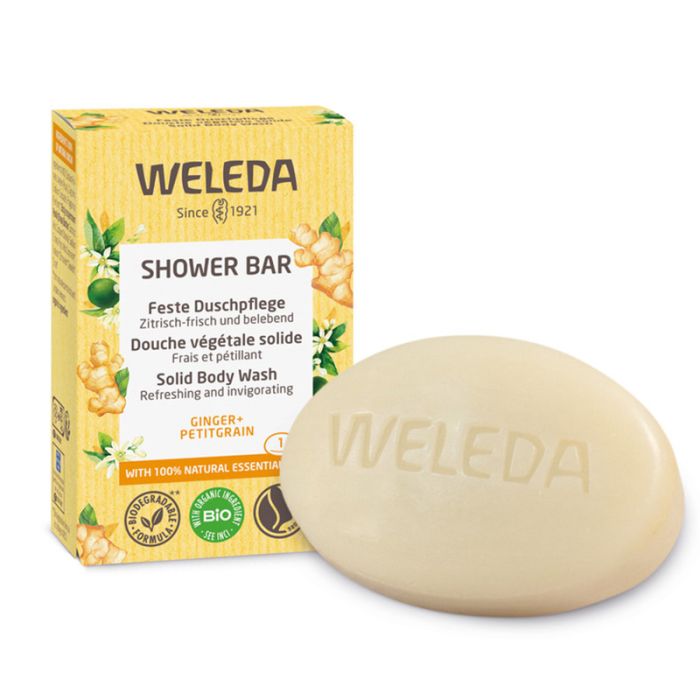 gorgeous Weleda Ginger & Petitgrain Shower Bar 75g