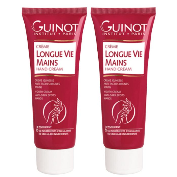 gorgeous Guinot Creme Longue Vie Mains 2x75ml Double