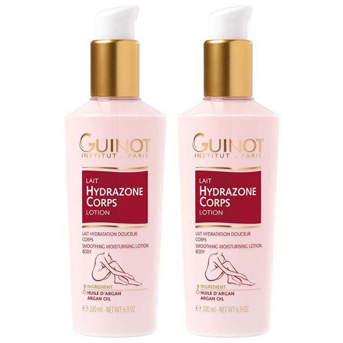 gorgeous Guinot Lait Hydrazone Corps 2x200ml Double