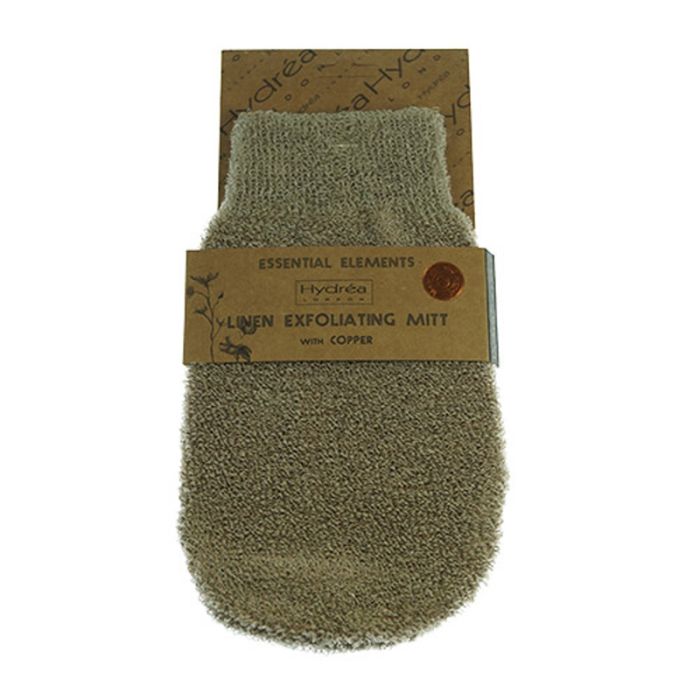 gorgeous Hydréa London Copper Linen Exfoliating Mitt