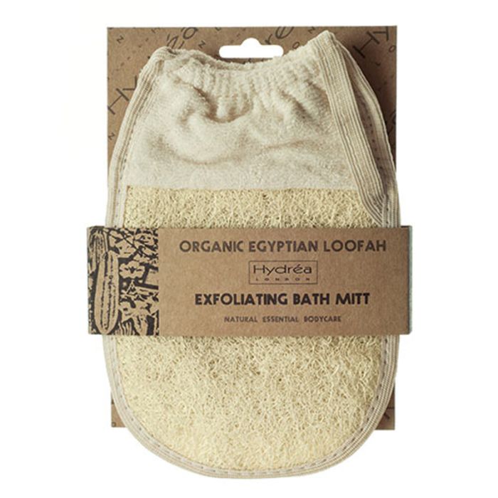gorgeous Hydréa London Organic Egyptian Loofah Pad Glove with Elasticated Cuff