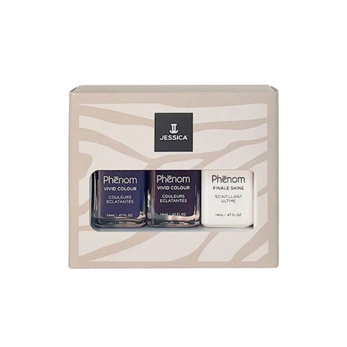 gorgeous Jessica Phēnom 3pc Nail Polish Gift Set Into The Dark 3 x 14.8ml