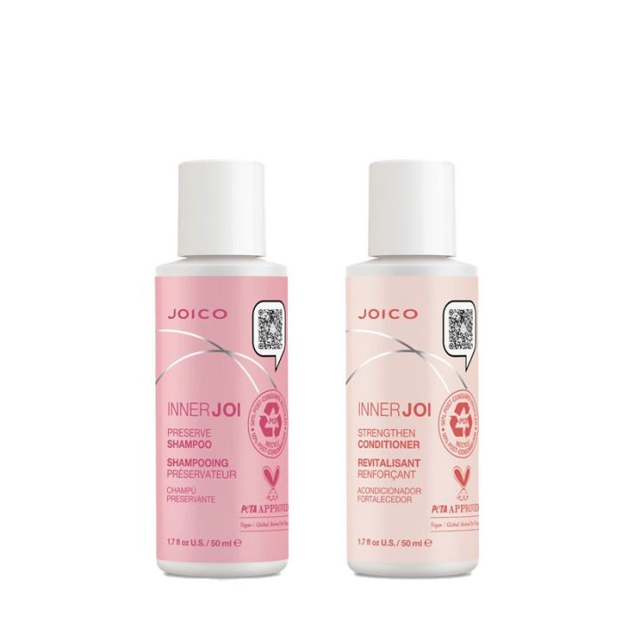 gorgeous Joico InnerJoi Strengthen Shampoo 50ml & InnerJoi Strengthen Conditioner 50ml Duo