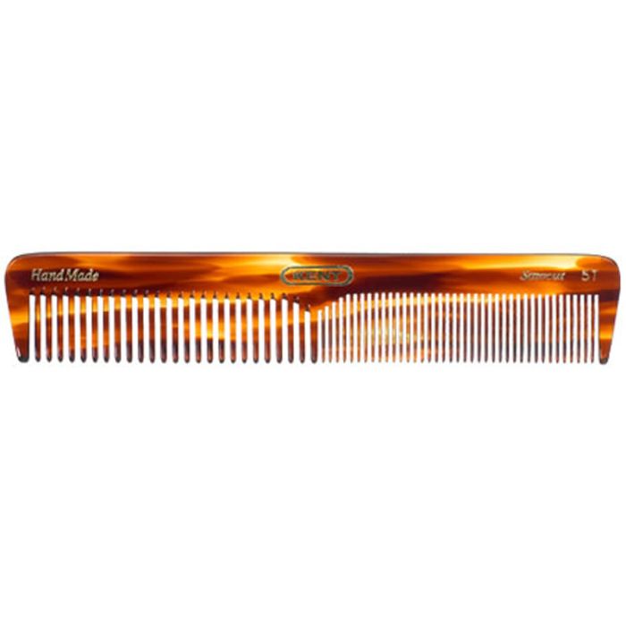 gorgeous Kent Handmade Tortoiseshell Effect Coarse/Fine Comb - 5T