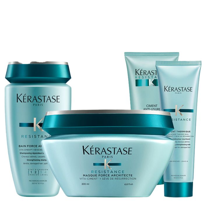 gorgeous Kerastase Bain Force Architecte 250ml Ciment Anti-Usure 200ml Masque Force Architecte 200ml Ciment Thermique Glacage Thermo-Seal 150ml Pack