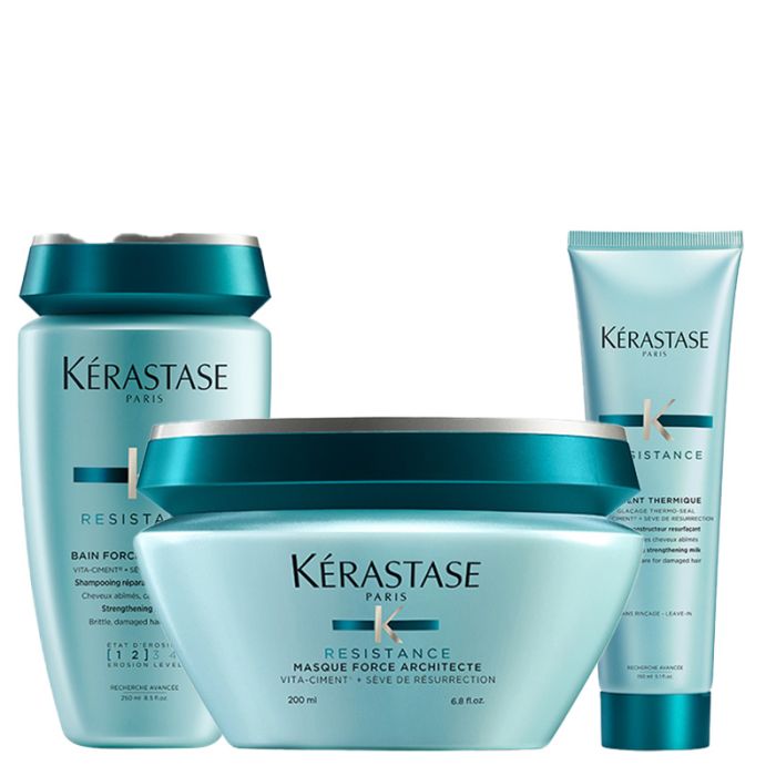 gorgeous Kerastase Bain Force Architecte 250ml Masque Force Architecte 200ml & Ciment Thermique 150ml Pack