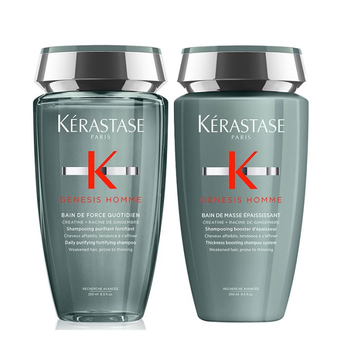 gorgeous Kérastase Genesis Homme Daily Purifying and Thickness Boosting Double Shampoo Pack 250ml