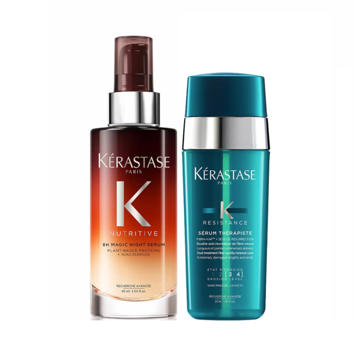 gorgeous Kerastase Nutritive 8H Magic Night Serum and Kérastase Resistance Serum Thérapiste 30ml Duo