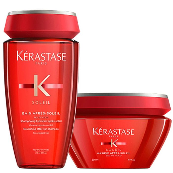 gorgeous Kérastase Soleil Bain Aprés-Soleil 250ml and Masque Apres-Soleil 200ml Duo