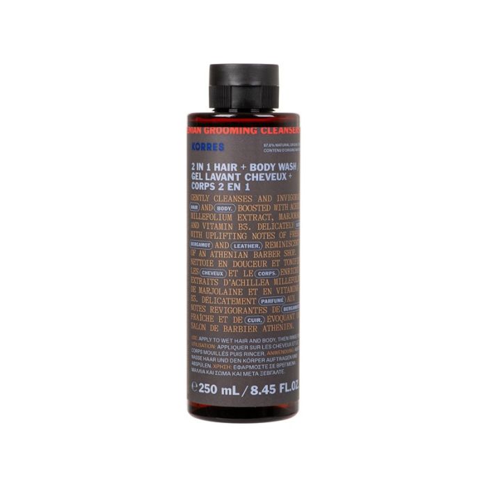 gorgeous Korres Achillea Mens 2 in 1 Shampoo & Shower Gel 250ml