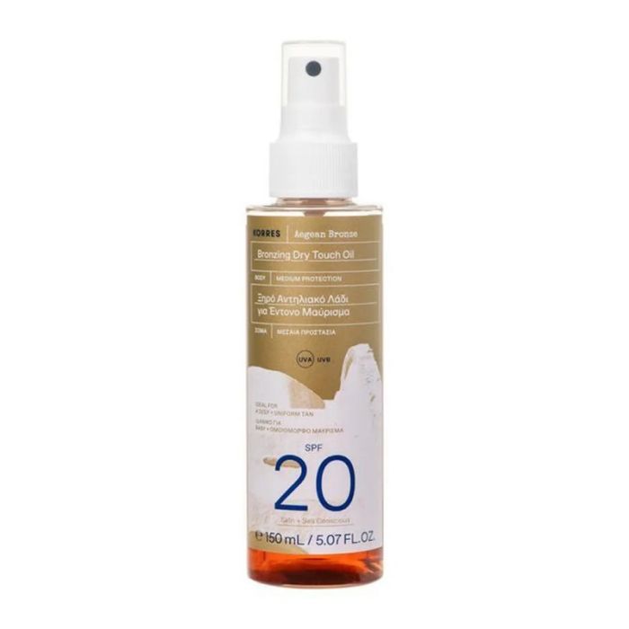 gorgeous Korres Aegean Bronze Bronzing Dry Touch Oil SPF 20 150ml