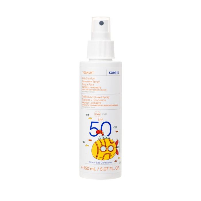 gorgeous Korres Yoghurt Kids Sunscreen Spray SPF 50 150ml