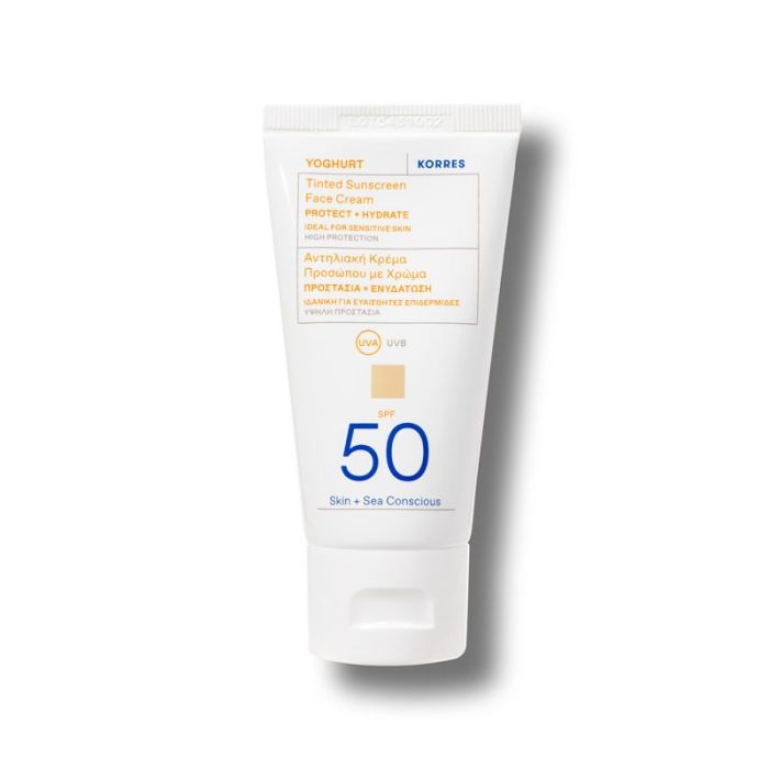 gorgeous Korres Yoghurt Tinted Facial Sun Cream SPF50 50ml
