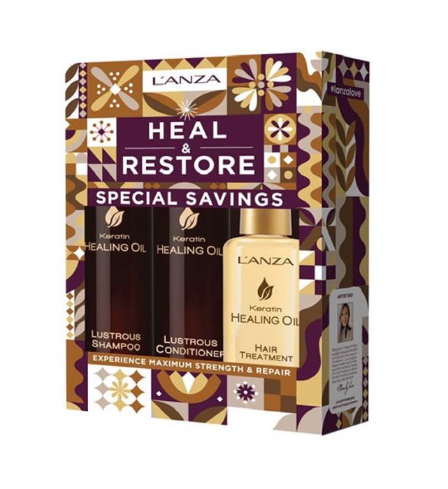 gorgeous L'Anza Heal & Restore Keratin Healing Oil Set