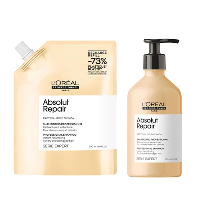 gorgeous L’Oréal Professionnel Absolut Repair Shampoo 500ml & Refill Pack 500ml