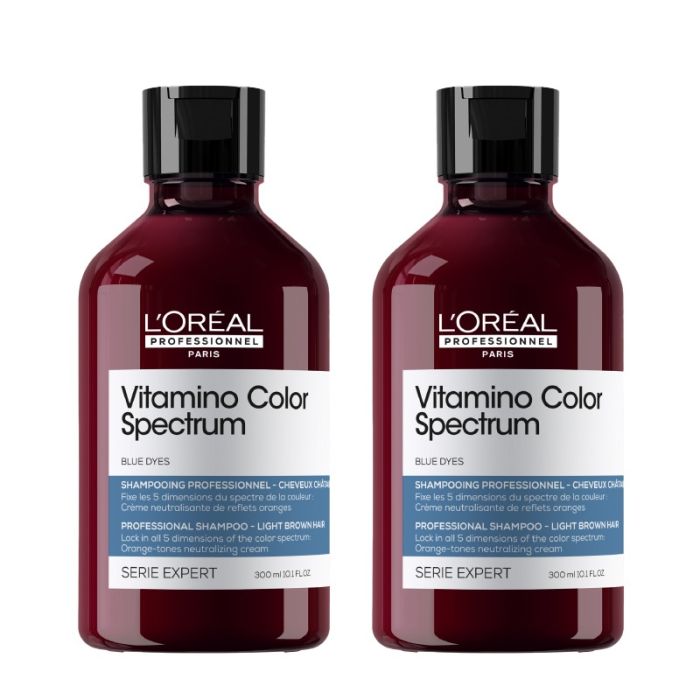 gorgeous L'Oréal Professionnel Vitamino Color Spectrum Blue Tinted Shampoo 300ml Double