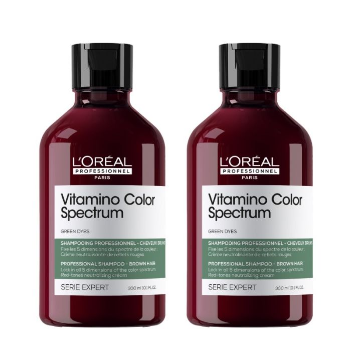 gorgeous L'Oréal Professionnel Vitamino Color Spectrum Green Tinted Shampoo 300ml Double