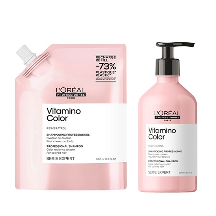 gorgeous L’Oréal Professonnel Vitamino Color Shampoo 500ml & Refill Pack 500ml Duo